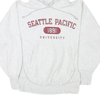 CHAMPION Mens Grey Seattle Pacific University Pullover Hoodie S Cotton Blend