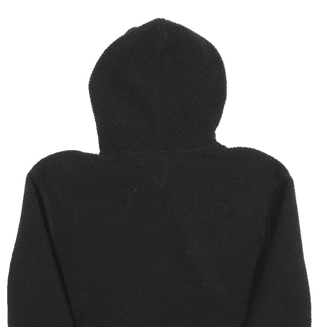 TOMMY JEANS Womens Black Hoodie XS Polyester Blend Casual Warm Hooded Sweatshirt