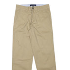 TOMMY HILFIGER Mens Cotton Blend Beige Regular Fit Straight Leg Trousers W28 L27