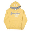 DISNEY Mens Yellow Hooded Pullover S Disneyland Resort 1955 Cotton Blend
