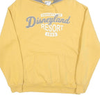 DISNEY Mens Yellow Hooded Pullover S Disneyland Resort 1955 Cotton Blend