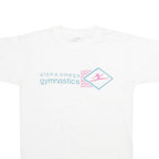MILLER Mens White Alpha Omega Gymnastics Graphic T-Shirt L Short Sleeve Crew