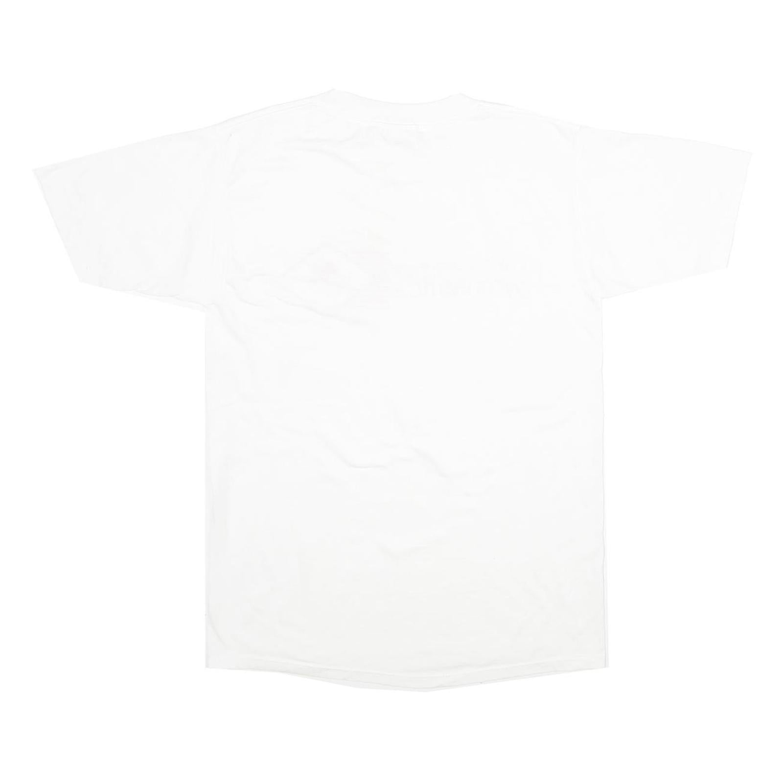 MILLER Mens White Alpha Omega Gymnastics Graphic T-Shirt L Short Sleeve Crew