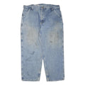 CARHARTT Mens Regular Fit Blue Denim Jeans W40 L30 Workwear Zip Closure