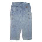 CARHARTT Mens Regular Fit Blue Denim Jeans W40 L30 Workwear Zip Closure