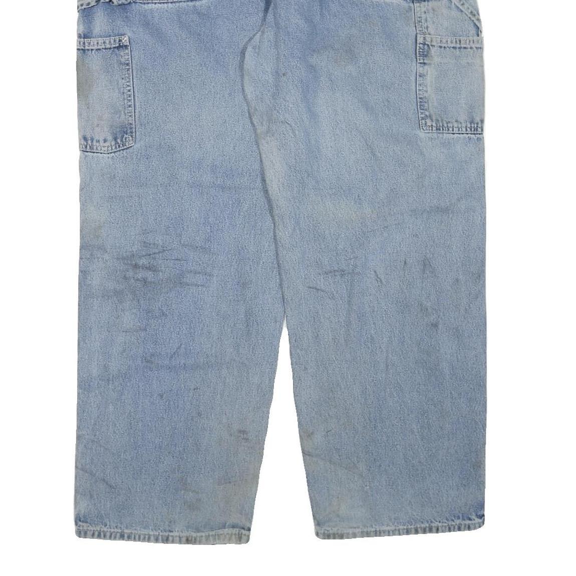 CARHARTT Mens Regular Fit Blue Denim Jeans W40 L30 Workwear Zip Closure