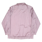 HALLAND Womens Pink Nylon Jacket M Zip Plain Lightweight Casual Outerwear