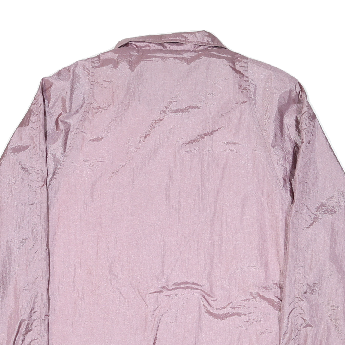 HALLAND Womens Pink Nylon Jacket M Zip Plain Lightweight Casual Outerwear