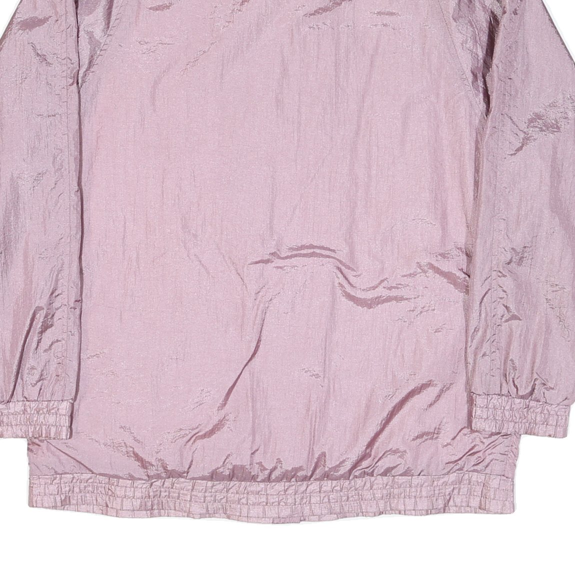 HALLAND Womens Pink Nylon Jacket M Zip Plain Lightweight Casual Outerwear