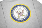 TEE AND CAKE Womens Grey U.S. Navy Printed Pullover Hoodie S Casual