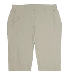SCHOFFEL Womens Relaxed Beige Nylon Trousers W38 L28 Outdoor Leisure Zip