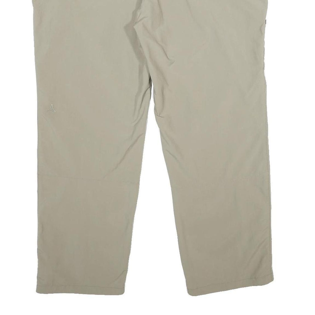 SCHOFFEL Womens Relaxed Beige Nylon Trousers W38 L28 Outdoor Leisure Zip