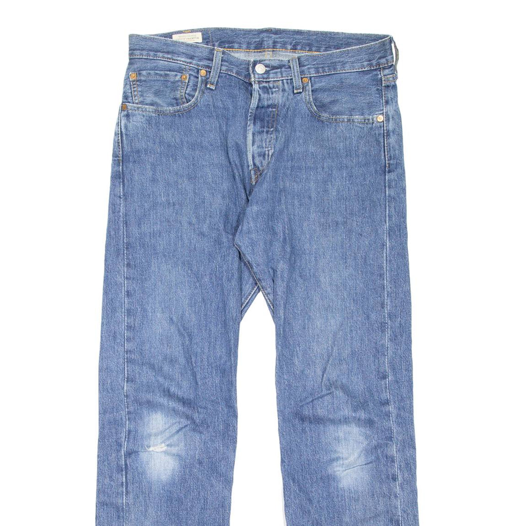 LEVI'S 501 BIG E Jeans Mens Blue Regular Straight Stone Wash W32 L32