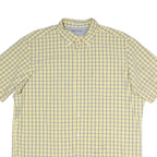 NAUTICA Mens Yellow & Blue Check Shirt L Button-Down Casual Cotton Blend