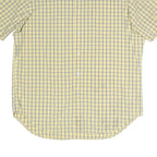 NAUTICA Mens Yellow & Blue Check Shirt L Button-Down Casual Cotton Blend