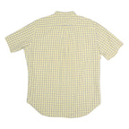 NAUTICA Mens Yellow & Blue Check Shirt L Button-Down Casual Cotton Blend