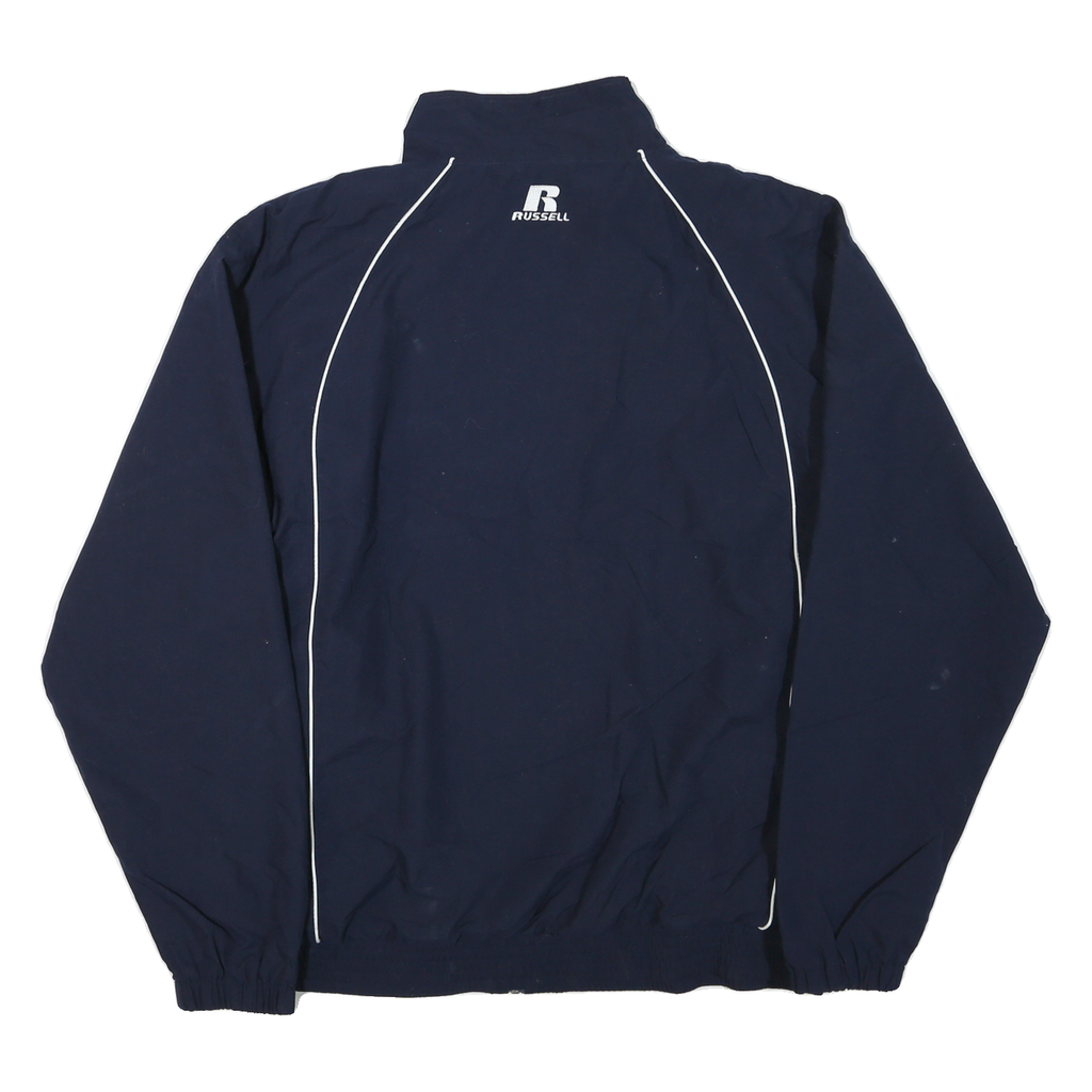 RUSSELL ATHLETIC Mens Navy Blue Notre Dame Basketball Track Zip Jacket L