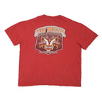 HARLEY DAVIDSON Mens Red Cotton Blend Graphic T-Shirt 2XL Short Sleeve Crew Neck