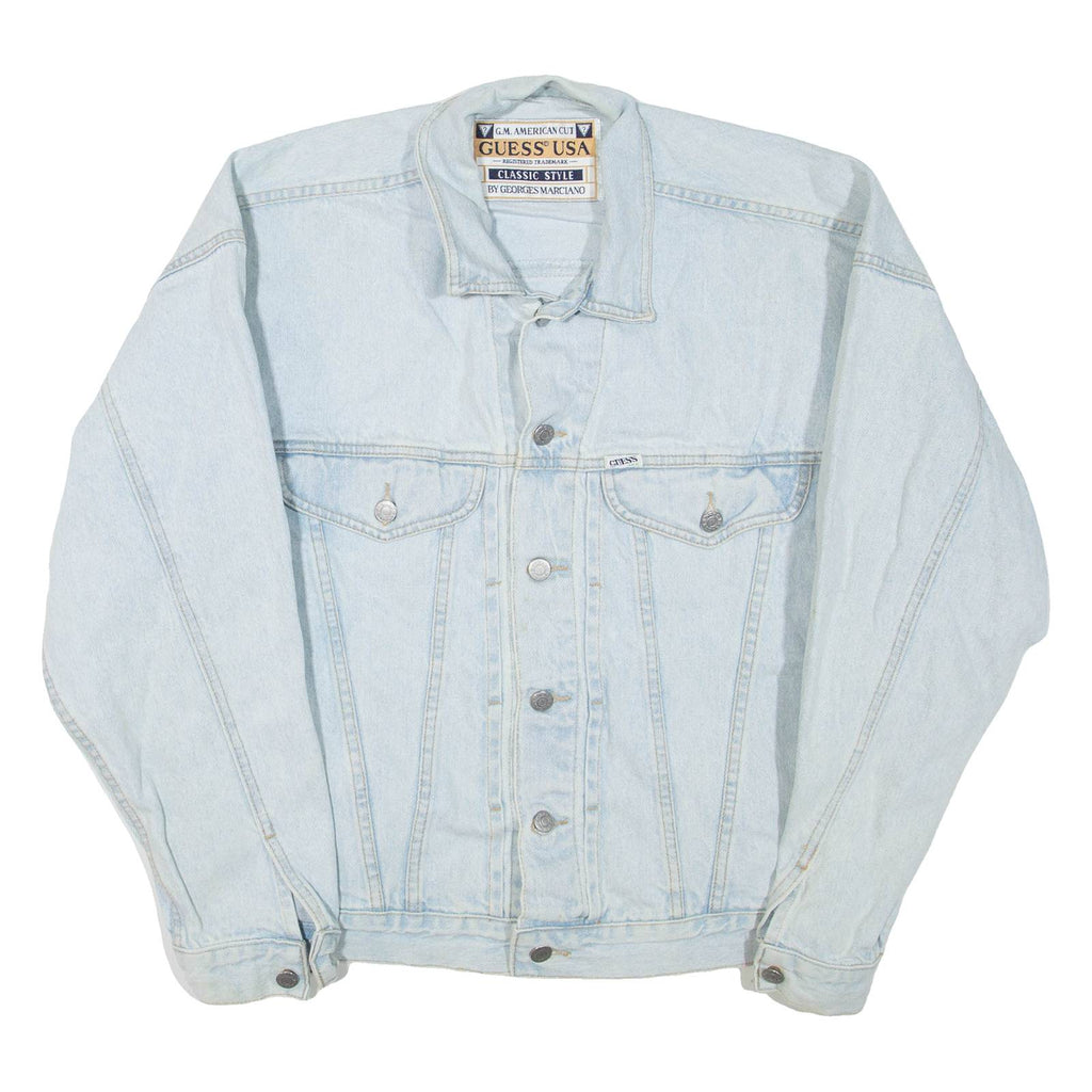 GUESS Mens Denim Jacket Blue L
