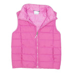 COLUMBIA Womens Pink Jacket UK 8 Polyester Blend Puffer Sleeveless Zip Up