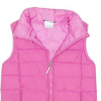 COLUMBIA Womens Pink Jacket UK 8 Polyester Blend Puffer Sleeveless Zip Up