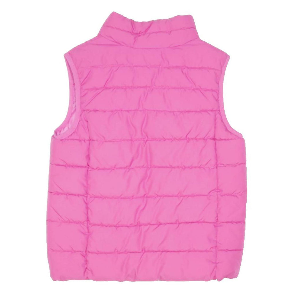 COLUMBIA Womens Pink Jacket UK 8 Polyester Blend Puffer Sleeveless Zip Up