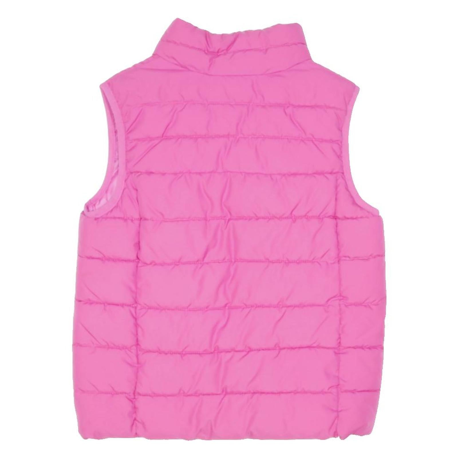 COLUMBIA Womens Pink Jacket UK 8 Polyester Blend Puffer Sleeveless Zip Up