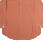 NAUTICA Mens Rust Orange Cotton Button-Down Shirt 2XL Classic Fit