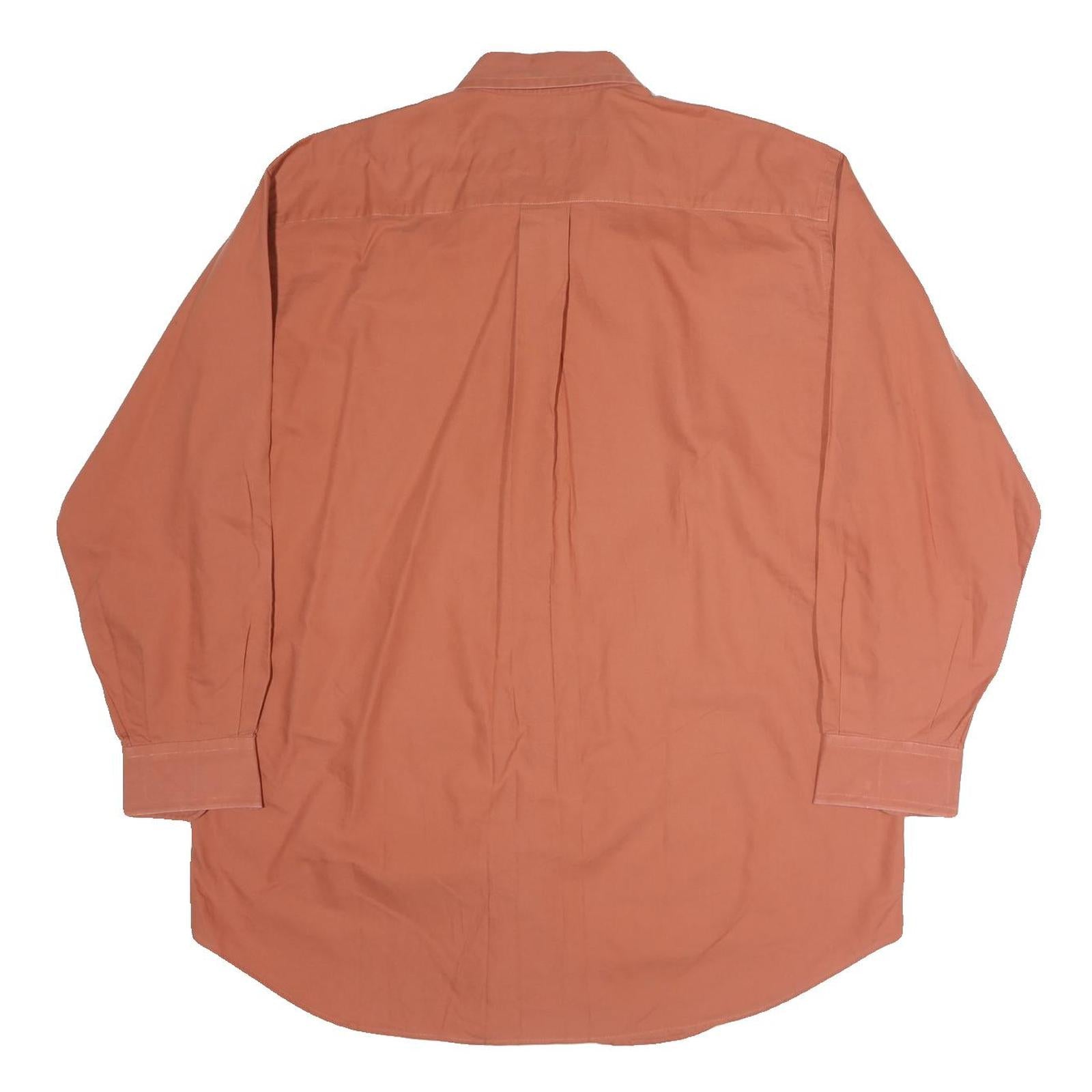 NAUTICA Mens Rust Orange Cotton Button-Down Shirt 2XL Classic Fit