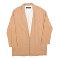 ZARA WOMAN Womens Beige Oversized Jacket S Polyester Blend Plain Lightweight