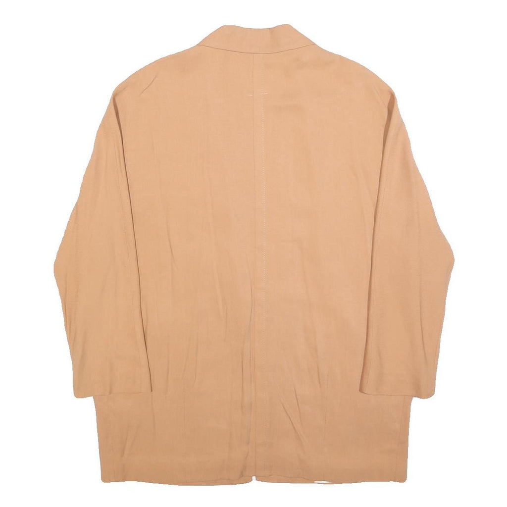 ZARA WOMAN Womens Beige Oversized Jacket S Polyester Blend Plain Lightweight