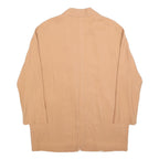 ZARA WOMAN Womens Beige Oversized Jacket S Polyester Blend Plain Lightweight