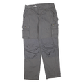 CARHARTT Mens Grey Polyester Blend Regular Fit Straight Leg Trousers W34 L32