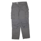 CARHARTT Mens Grey Polyester Blend Regular Fit Straight Leg Trousers W34 L32