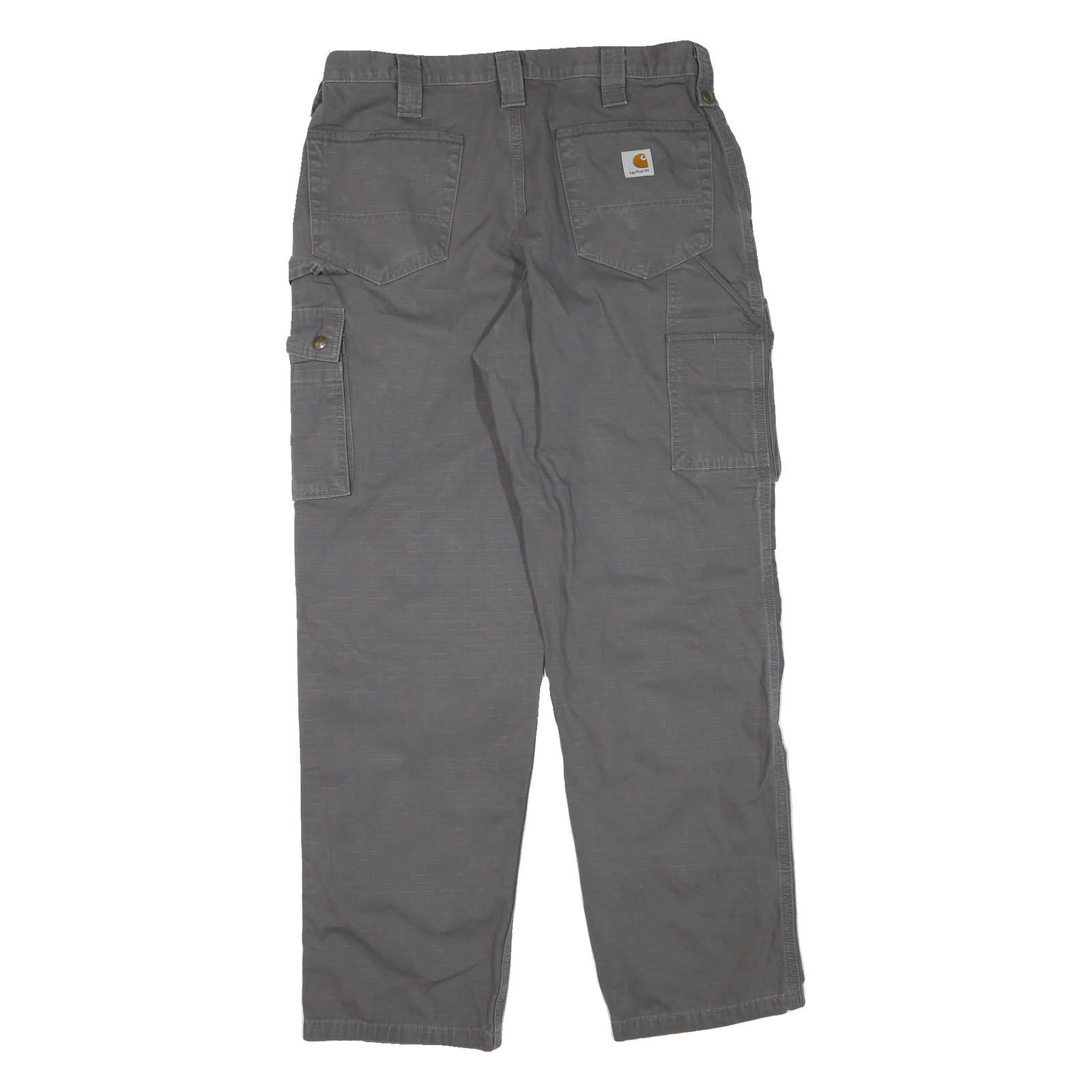 CARHARTT Mens Grey Polyester Blend Regular Fit Straight Leg Trousers W34 L32