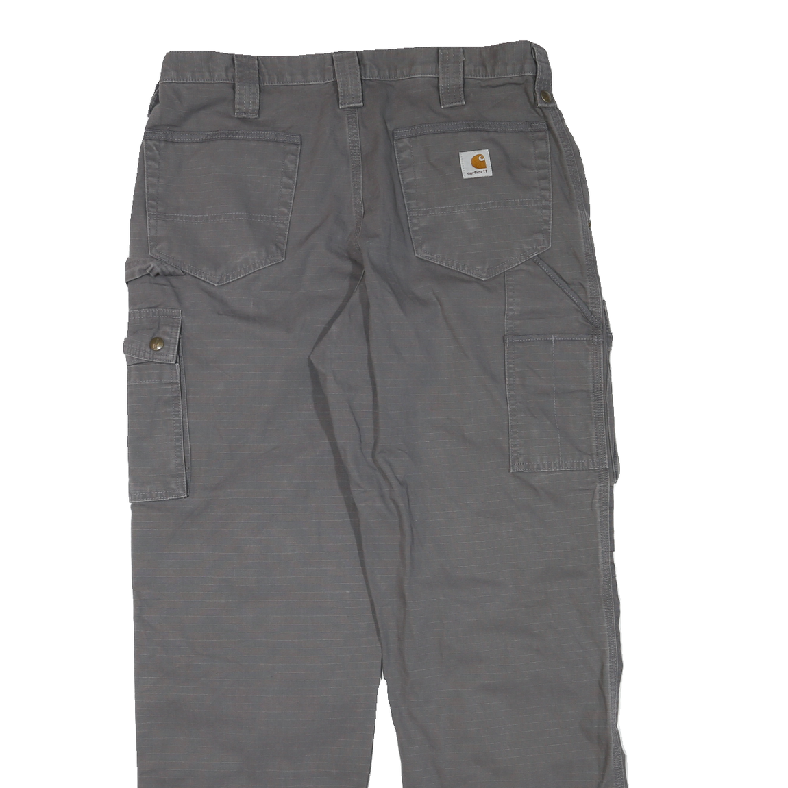 CARHARTT Mens Grey Polyester Blend Regular Fit Straight Leg Trousers W34 L32