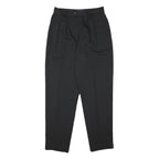 QUATTRO Womens Black Relaxed Tapered Trousers W28 L29 Tailored Polyester Blend