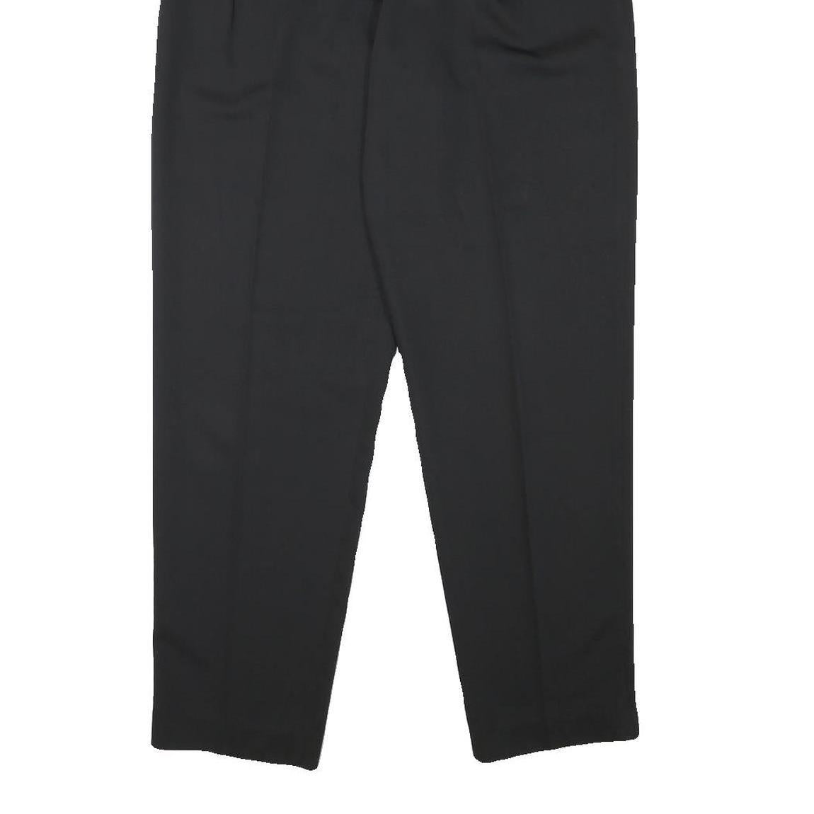 QUATTRO Womens Black Relaxed Tapered Trousers W28 L29 Tailored Polyester Blend