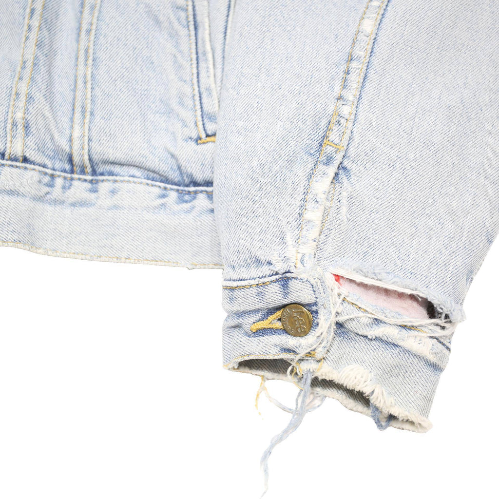 LEE Mens Blue Denim Jacket XL Cotton Blend Button Closure Casual Streetwear