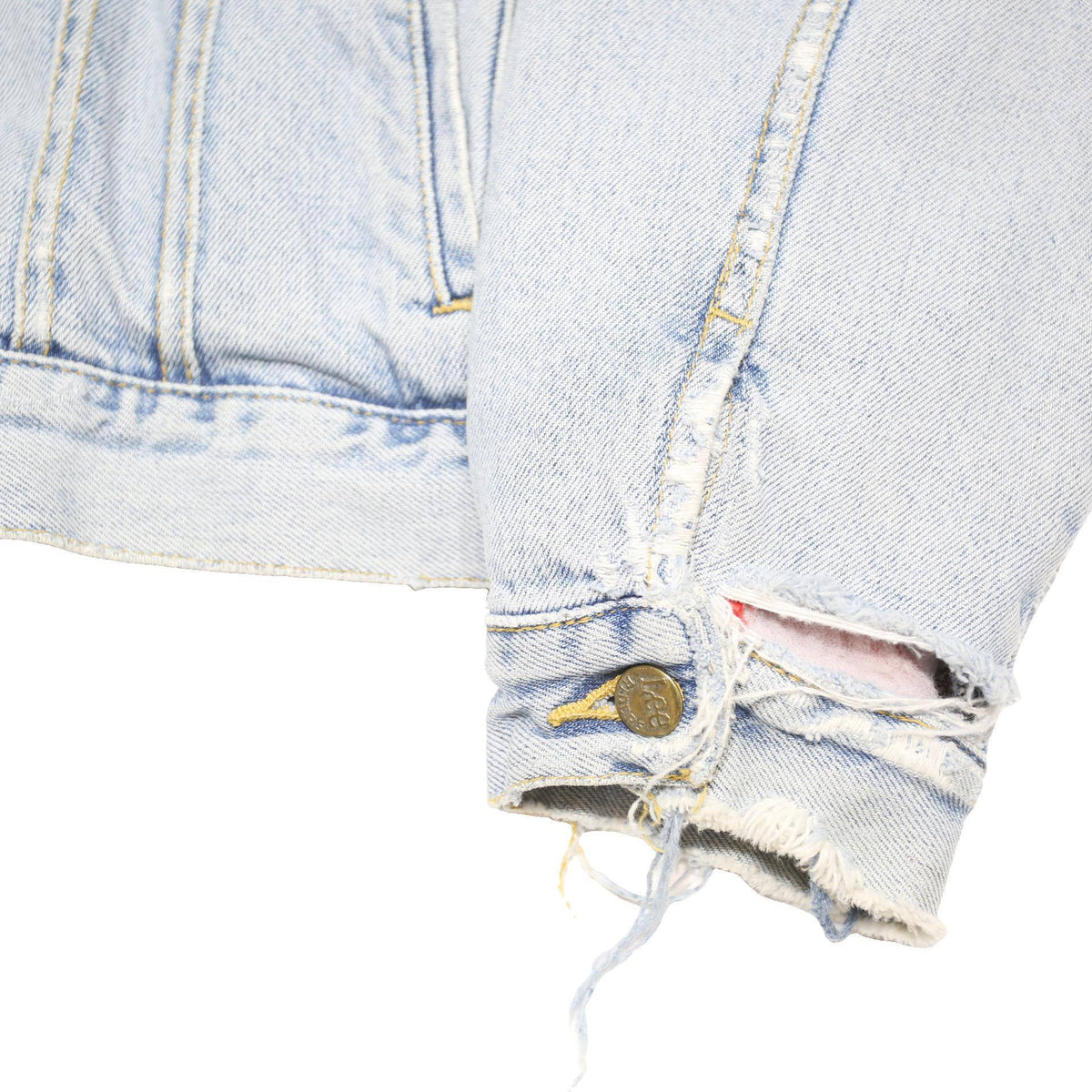 LEE Mens Blue Denim Jacket XL Cotton Blend Button Closure Casual Streetwear