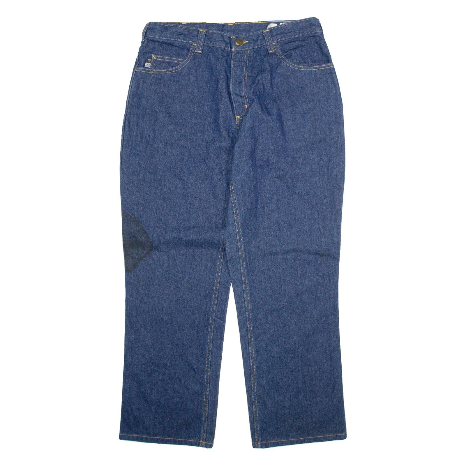 CARHARTT Mens Jeans Blue Regular Straight W32 L29