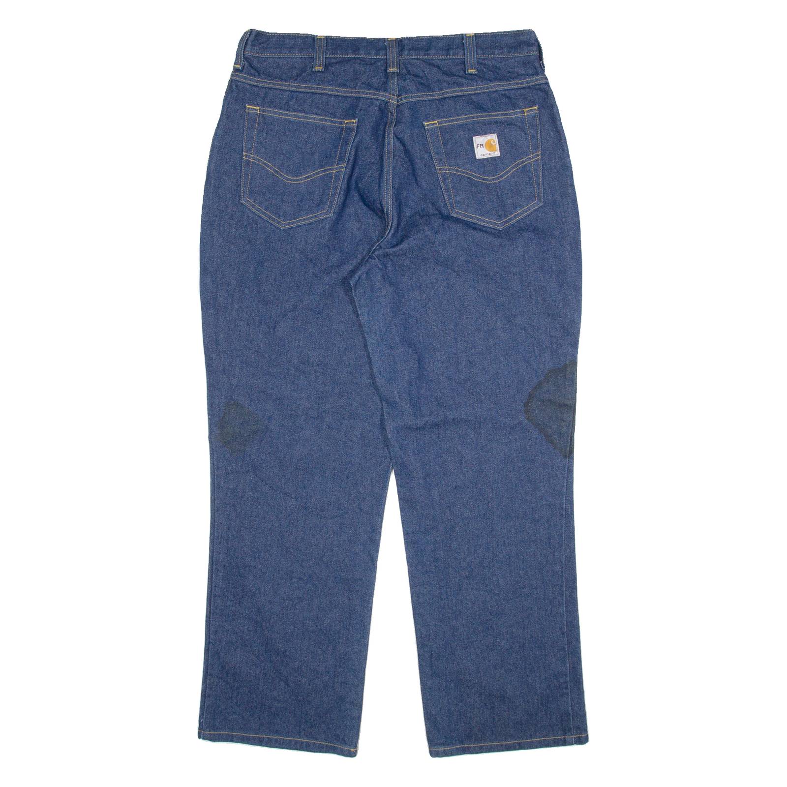 CARHARTT Mens Jeans Blue Regular Straight W32 L29