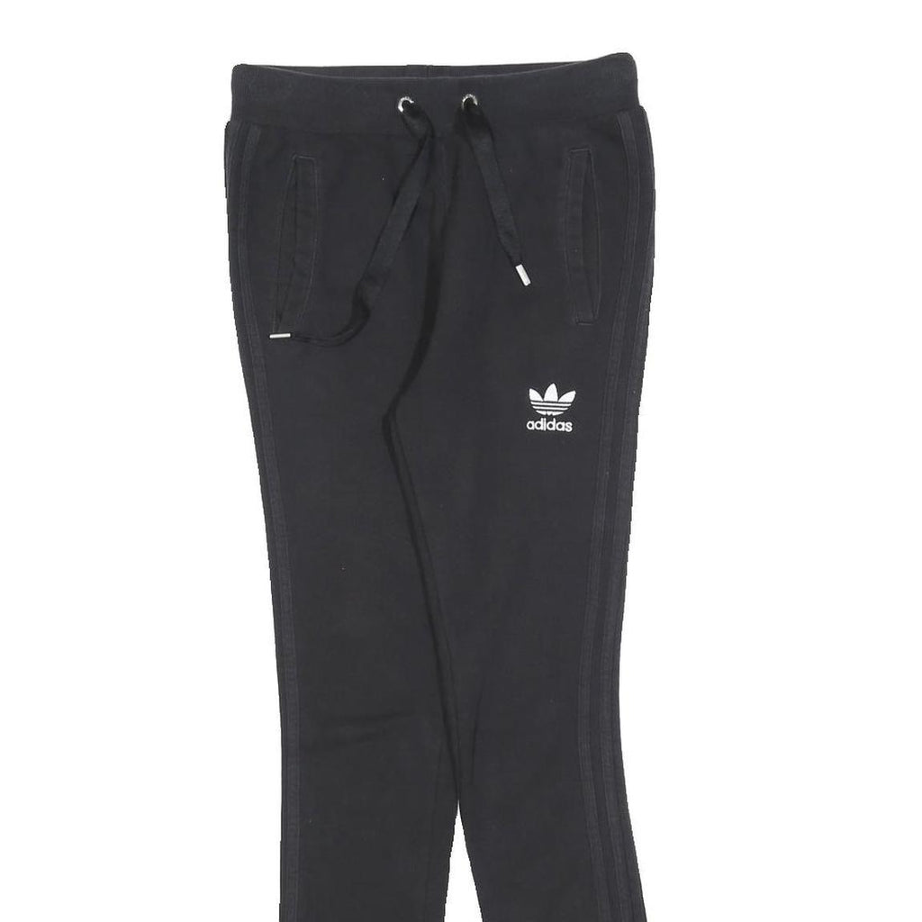 ADIDAS Womens Joggers Black Slim Tapered UK 6 W26 L28 Casual Sportswear