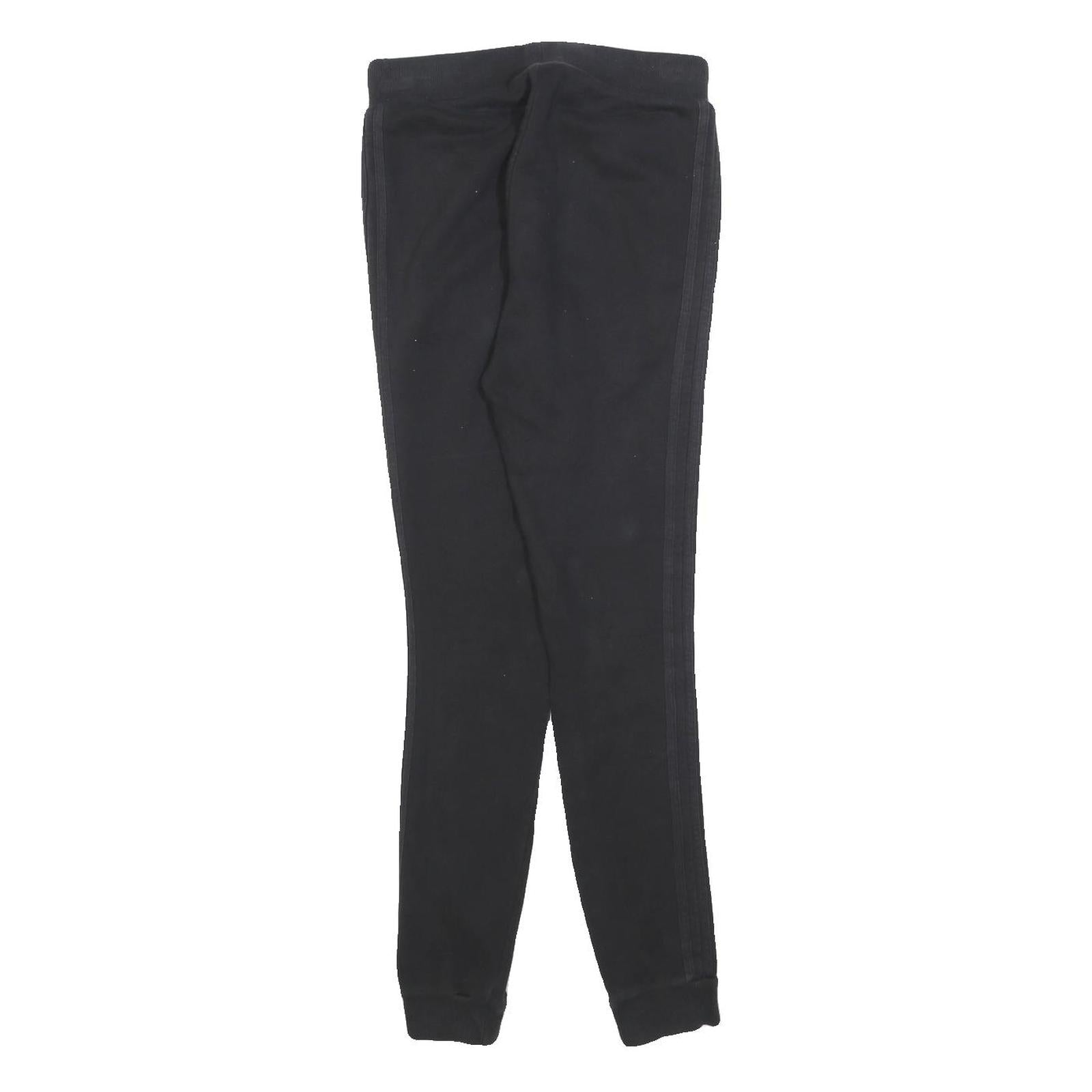 ADIDAS Womens Joggers Black Slim Tapered UK 6 W26 L28 Casual Sportswear