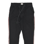 LEVI'S Womens Black Slim Drawstring Cotton Blend Trousers W23 L25 Casual