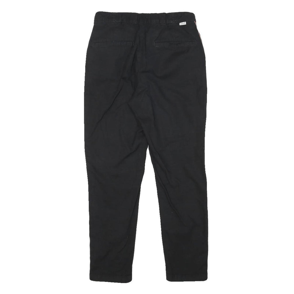 LEVI'S Womens Black Slim Drawstring Cotton Blend Trousers W23 L25 Casual