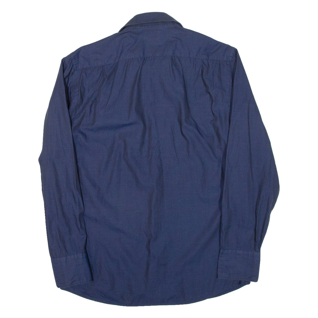 KENZO Comfort Fit Mens Plain Shirt Blue Long Sleeve S
