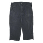 DICKIES Mens Cotton Blend Black Regular Fit Straight Leg Trousers W40 L23