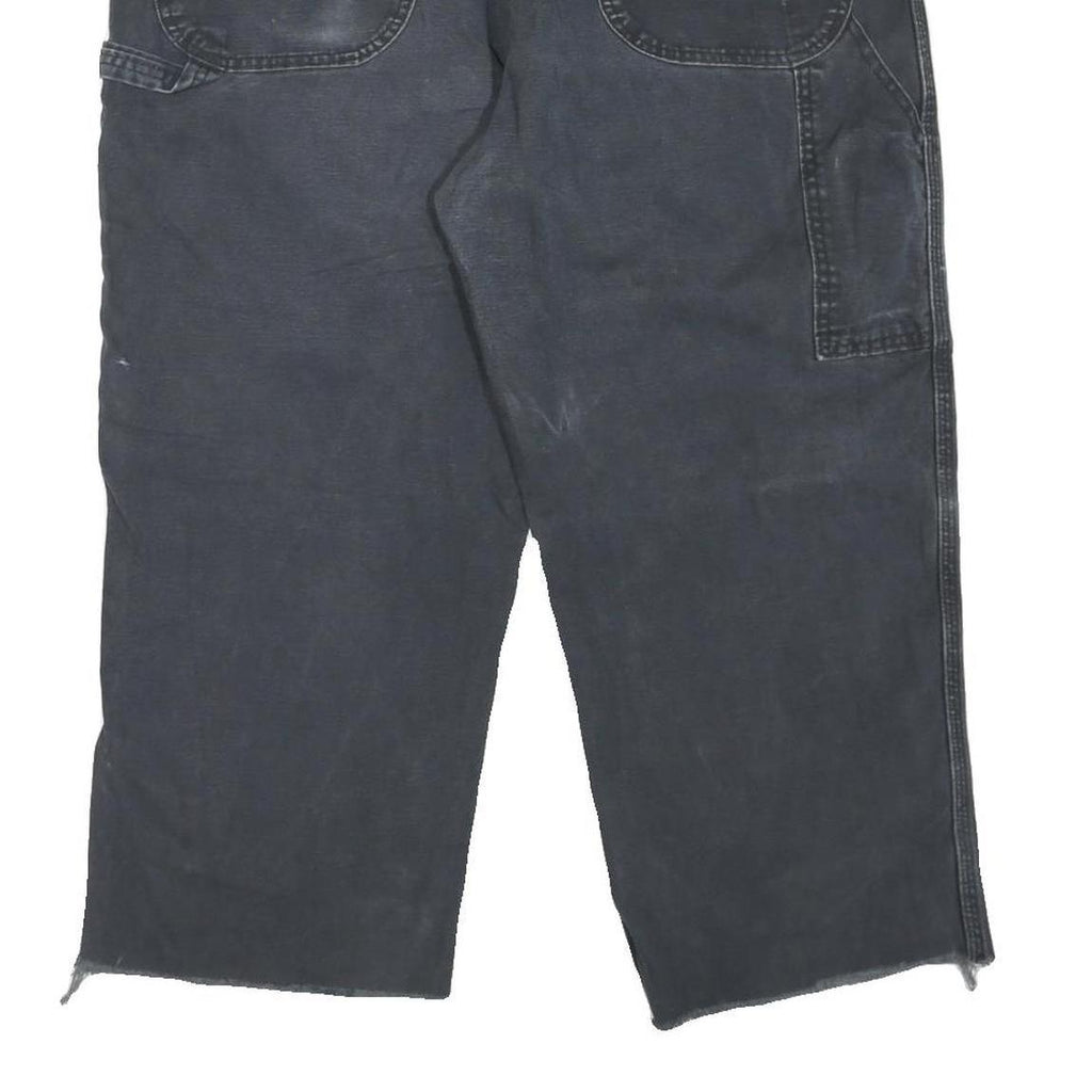 DICKIES Mens Cotton Blend Black Regular Fit Straight Leg Trousers W40 L23