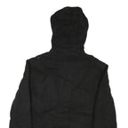 GUESS Mens Black Zip Jacket M Cotton Blend Hooded Casual Style